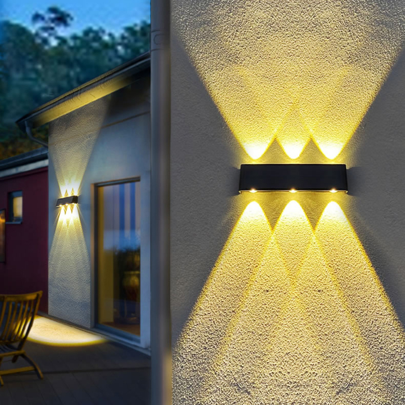 야외 태양광 벽걸이 LED 조명, 태양광 벽부등, 방수 알루미늄 소재, 야외등